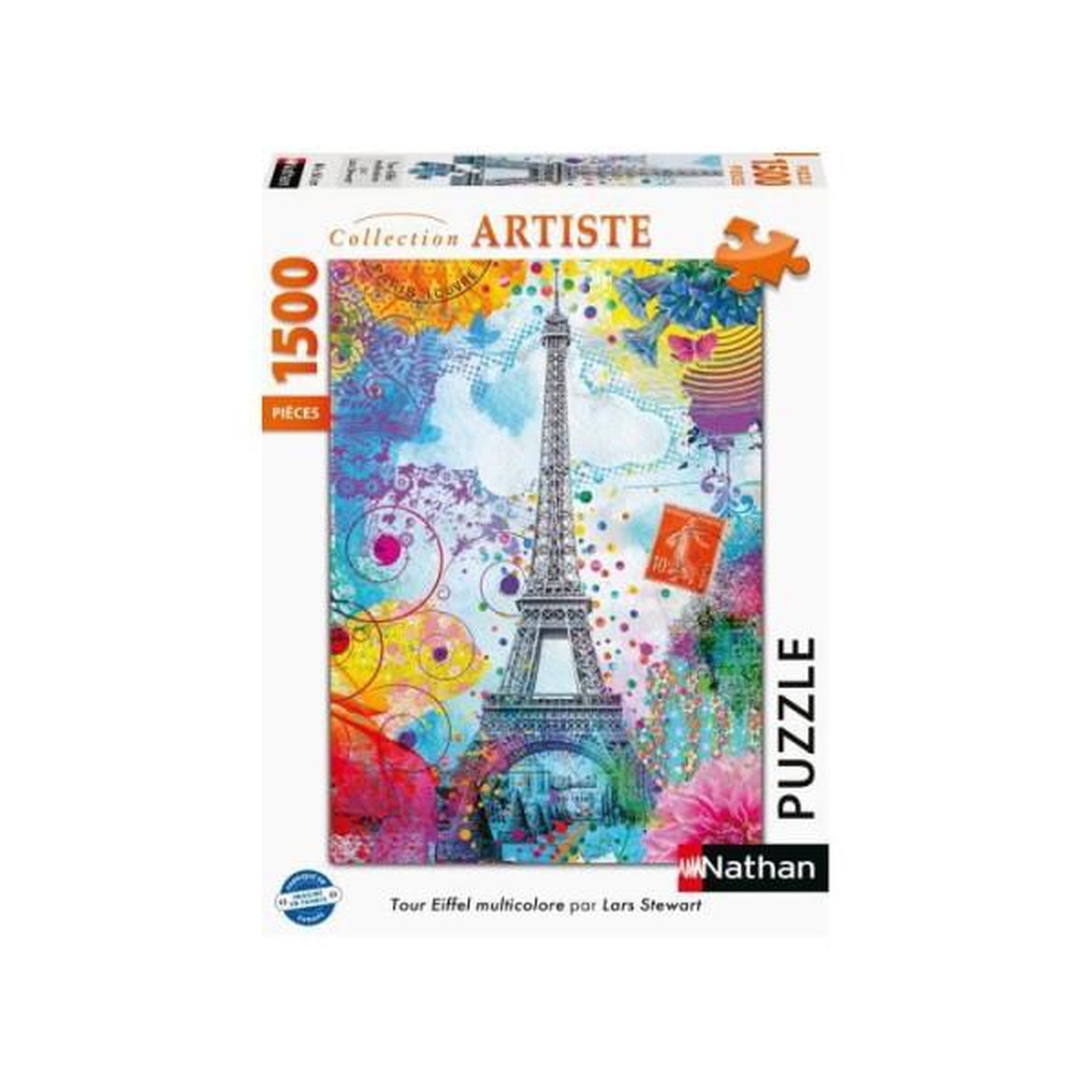 Voir la diapositive 2 : Nathan Nathan-puzzle 1500 pieces-tour eiffel multicolore/lars stewart-adultes et enfants des 14 ans-puzzle de qualité supérieure-1200