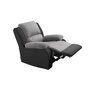 Voir la diapositive 5 : Fauteuil relax électrique tissu pu  et microfibre coloris gris/noir  HELENA