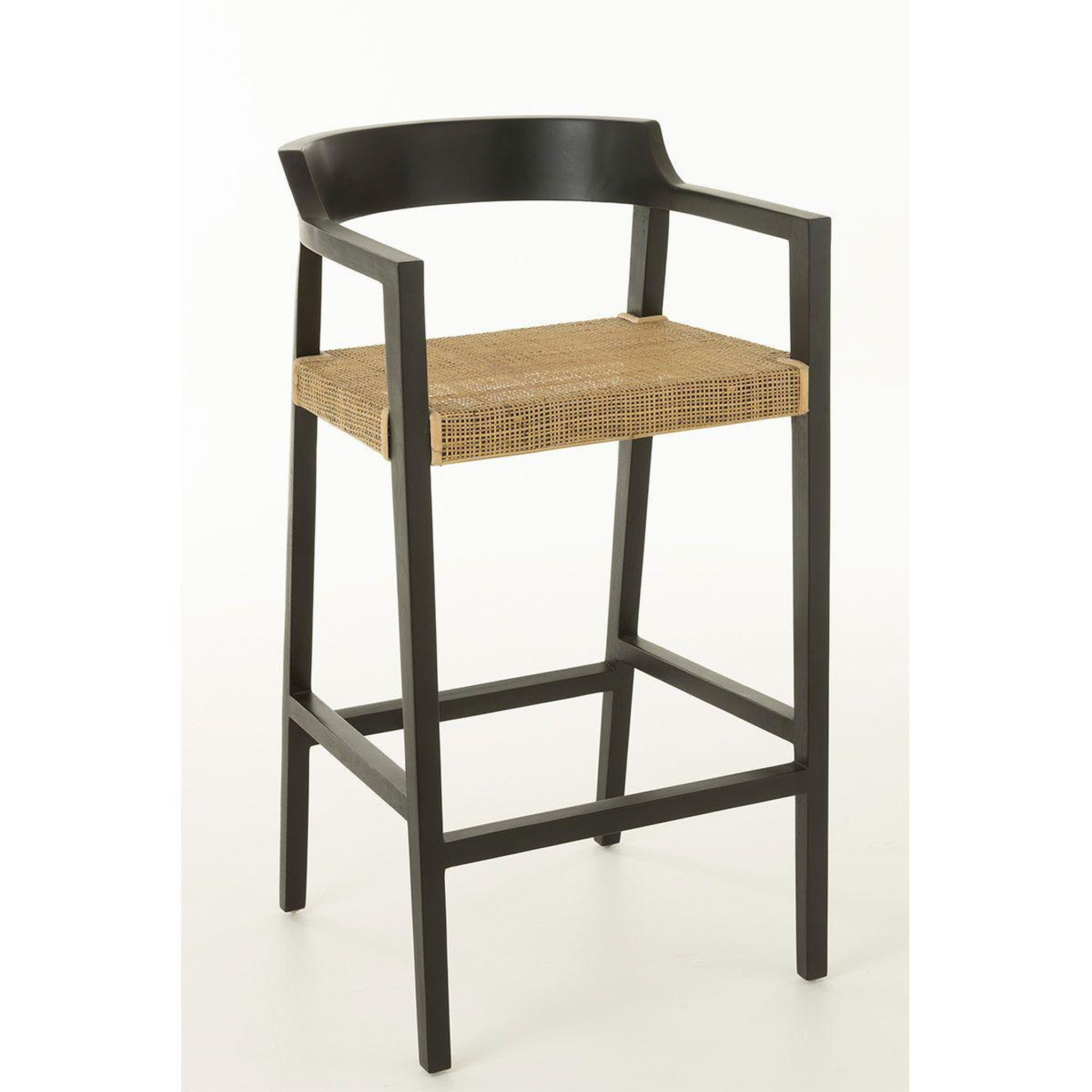 Voir la diapositive 2 : J-LINE Tabouret de Bar Design  Sungkai  100cm Noir