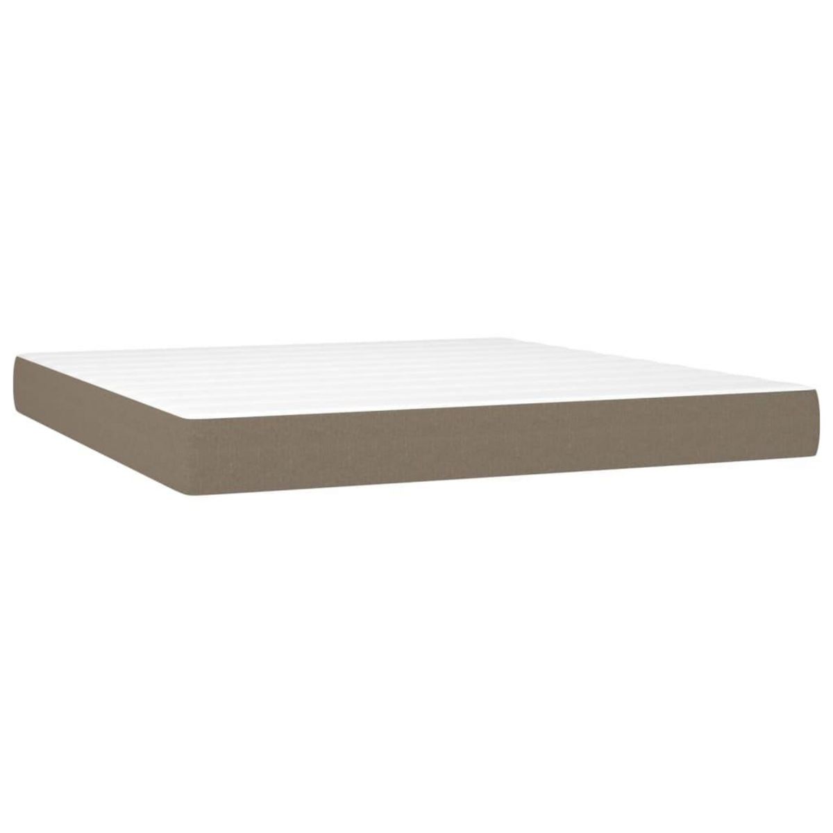 VIDAXL Matelas de lit a ressorts ensaches Taupe 180x200x20 cm Tissu