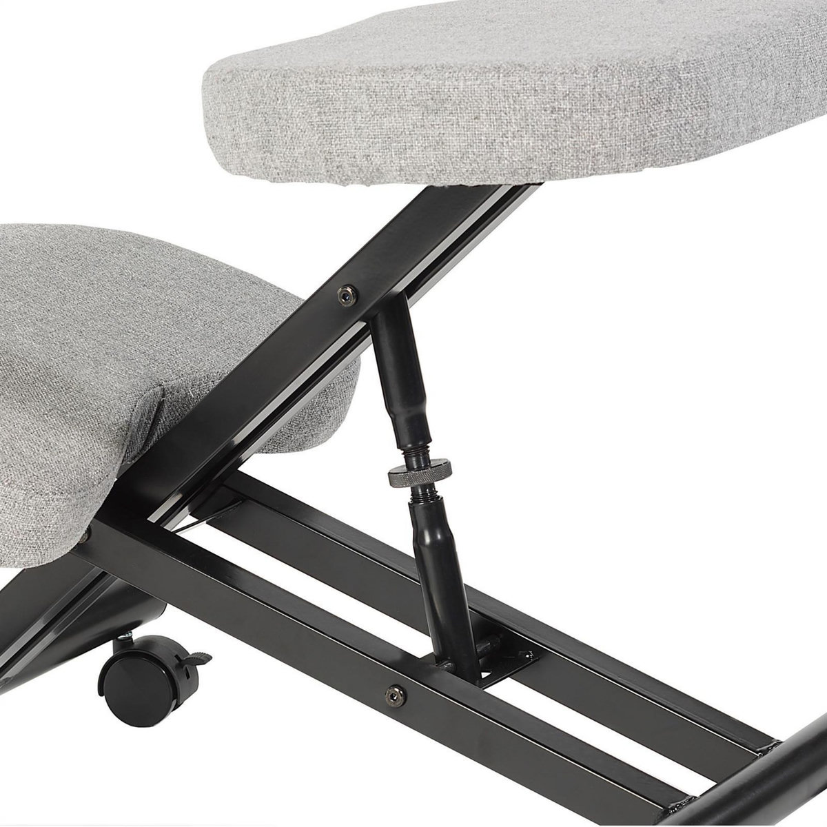 IDIMEX Tabouret ergonomique ROBERT, structure en métal et tissu