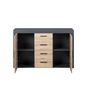 Voir la diapositive 3 : Commode meuble de rangement 2 porte 4 tiroirs L134cm BETO