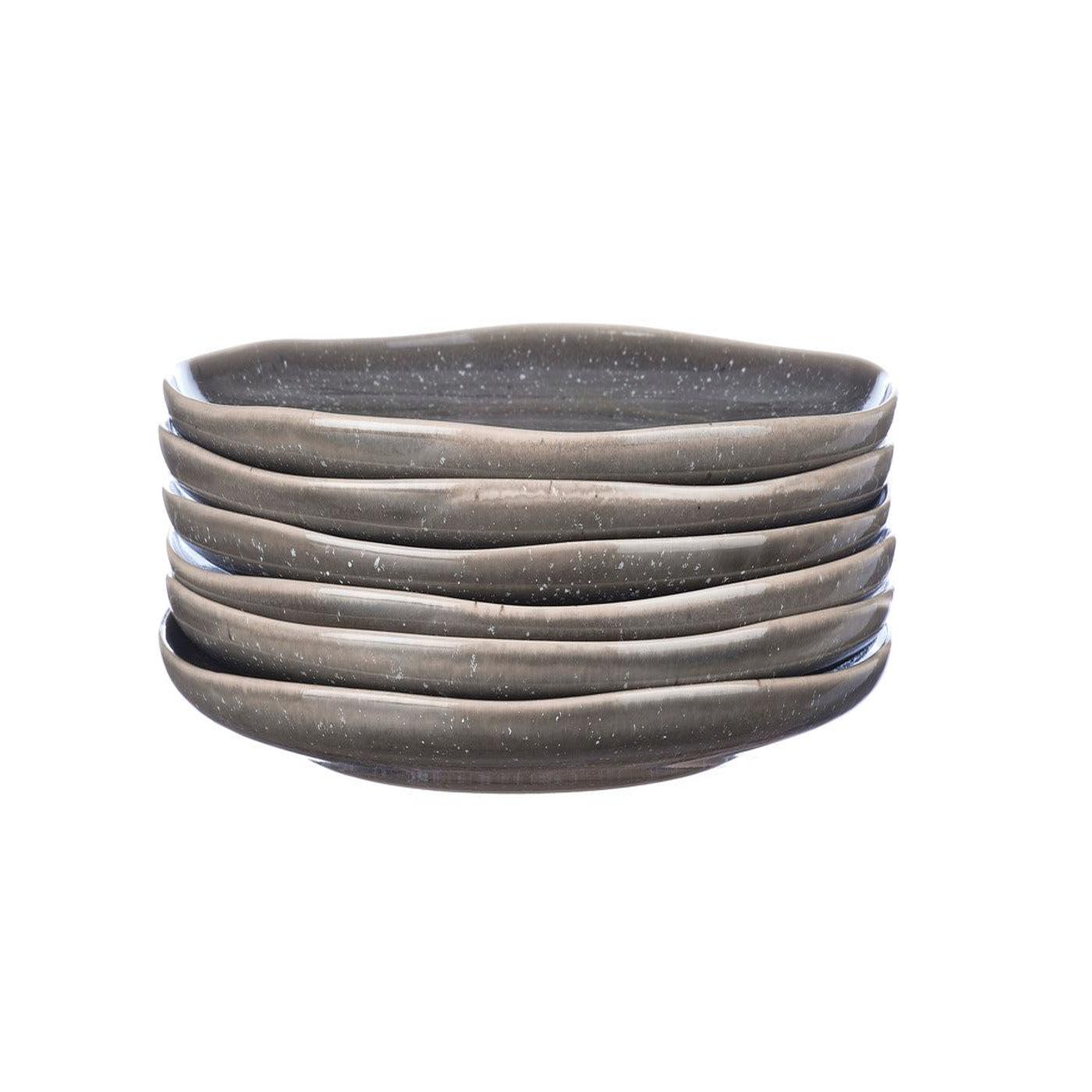 Voir la diapositive 3 : BJORN Assiette stellar ø27cm - 6 pièces - gris béton