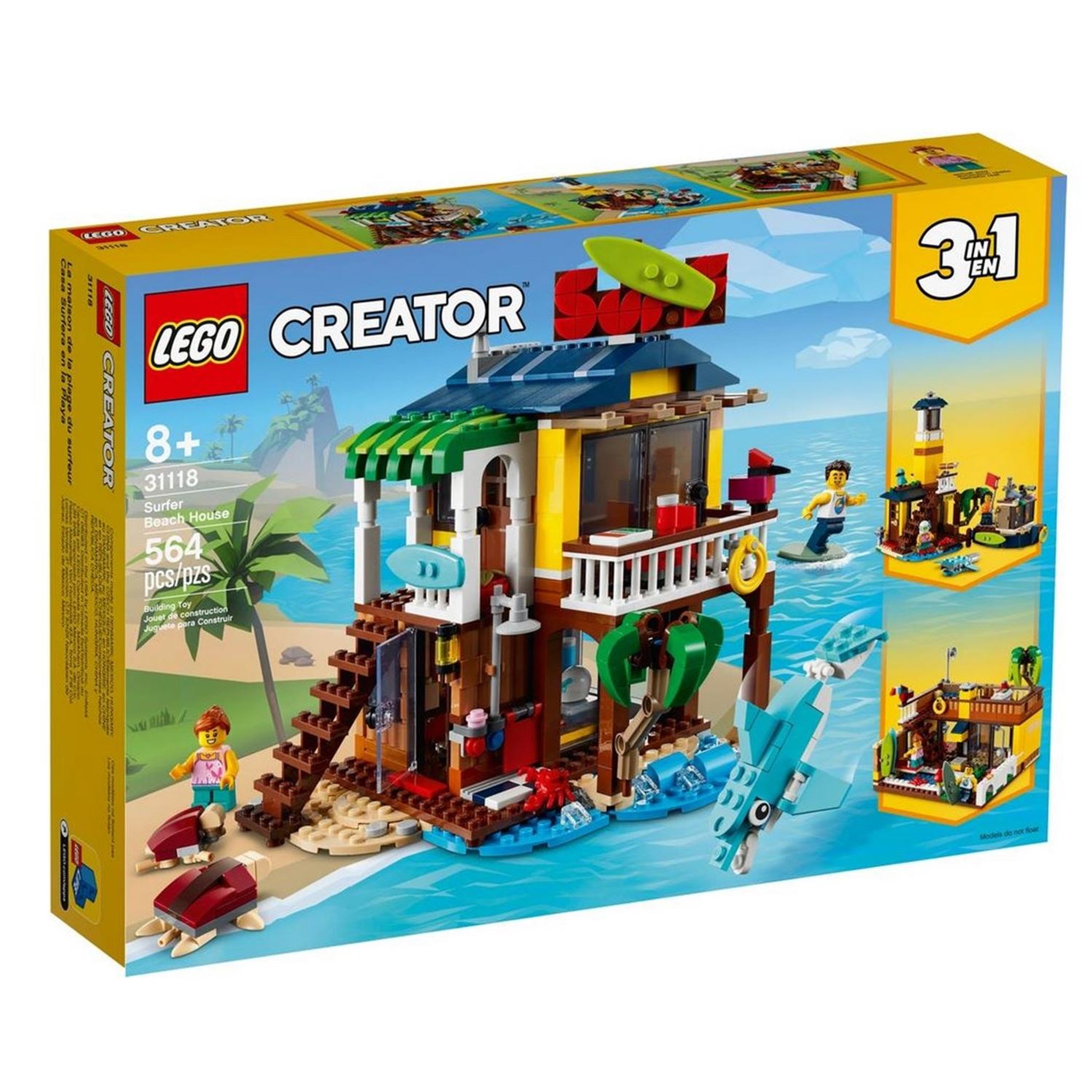 Voir la diapositive 2 : LEGO Creator 3-en-1 La maison sur la plage du surfeur