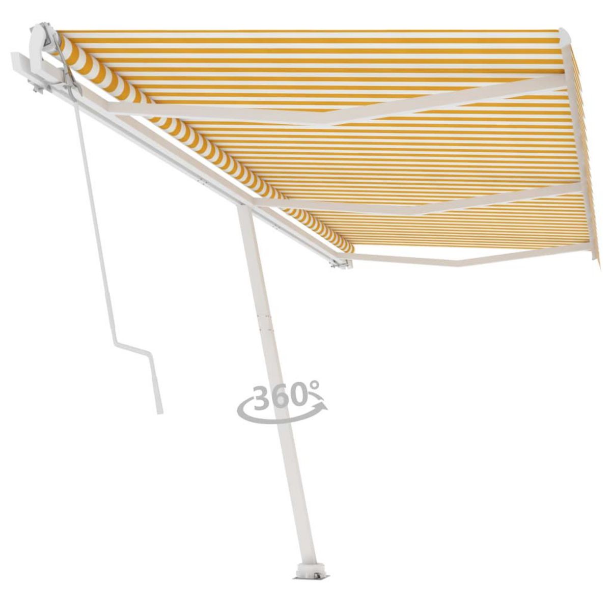 VIDAXL Auvent automatique sur pied 600x300 cm Jaune/Blanc