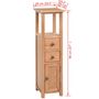 Voir la diapositive 6 : VIDAXL Etagere d'angle 26x26x94 cm Bois de chene massif