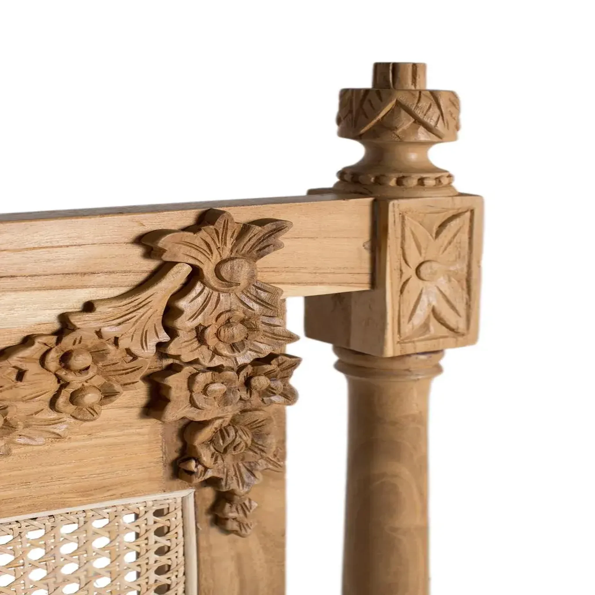 Voir la diapositive 5 : GINER Y COLOMER SL Tête de lit en bois de teck massif 174 cm style rustique contemporain