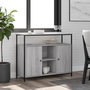 Voir la diapositive 1 : VIDAXL Buffet sonoma gris 100x35x80 cm bois d'ingenierie