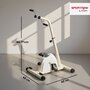 Voir la diapositive 3 : HOMCOM Vélo de rééducation bras et jambes réglable rouleaux massage écran LCD multifonction blanc