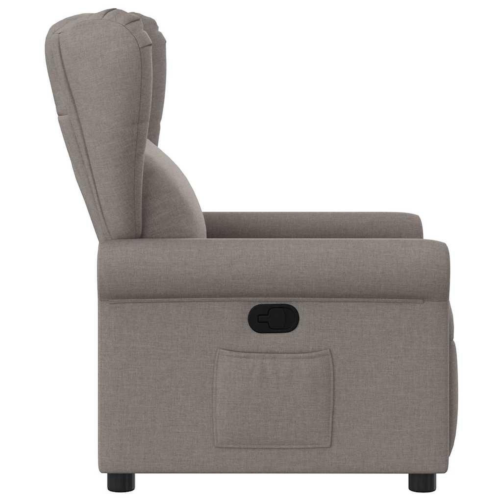 Voir la diapositive 4 : VIDAXL Fauteuil inclinable Taupe Tissu