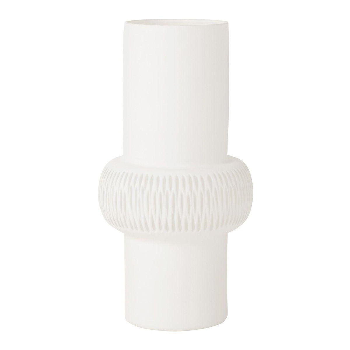 Paris Prix Vase Design Ligne & Boule  Octave  41cm Blanc