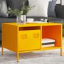 Voir la diapositive 4 : VIDAXL Table basse jaune moutarde 68,5x50x43,5 cm acier lamine a froid