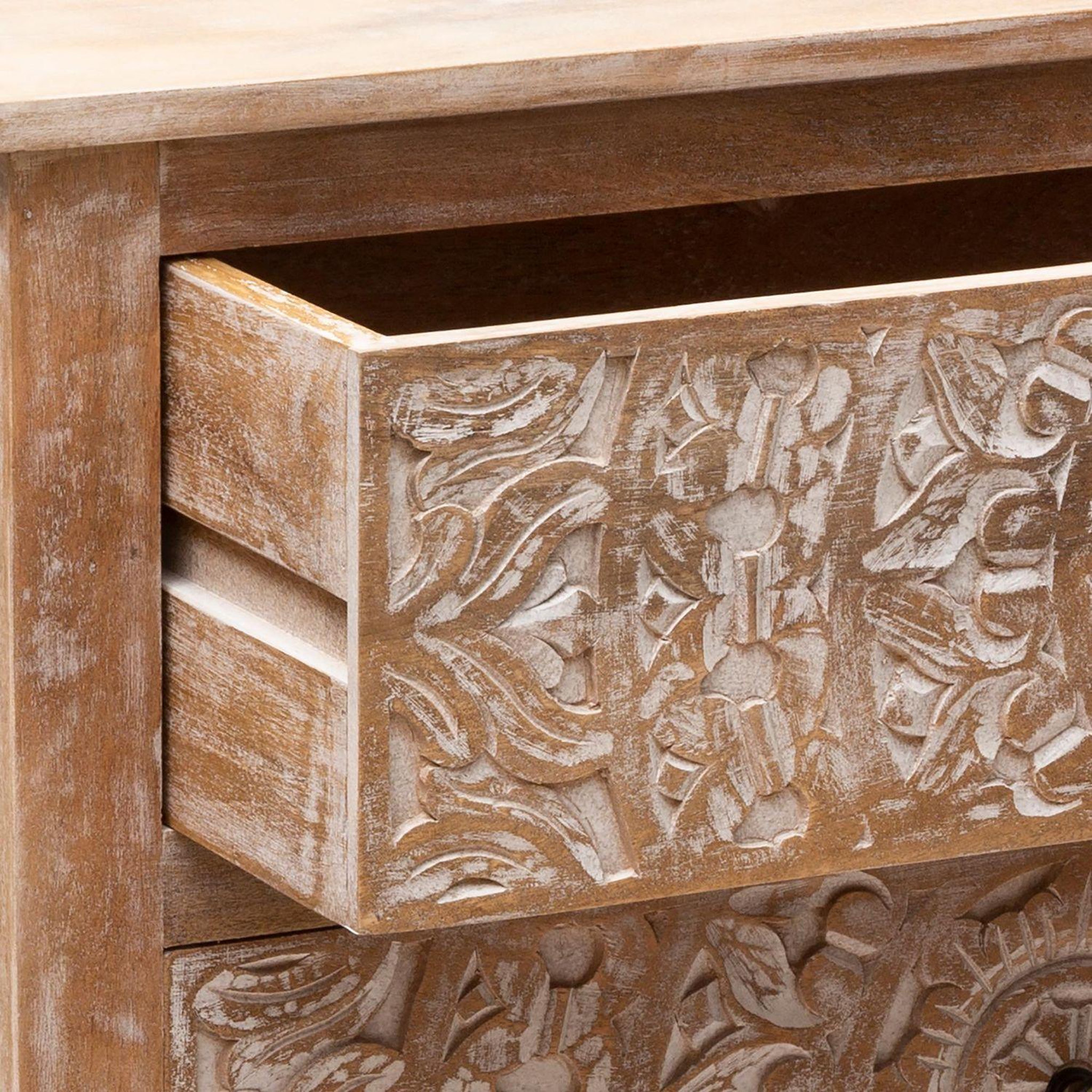 Voir la diapositive 4 : ATMOSPHERA Commode Shirel 3 tiroirs - Bois