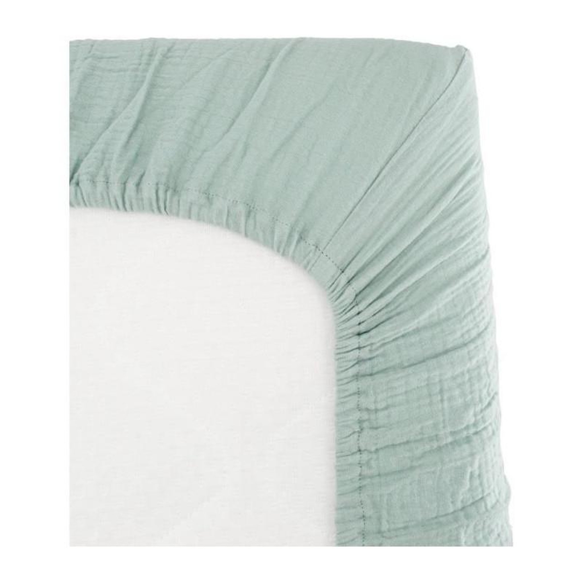 DOMIVA Drap housse lange - DOMIVA - 60x120 cm - Celadon - Gaze de coton
