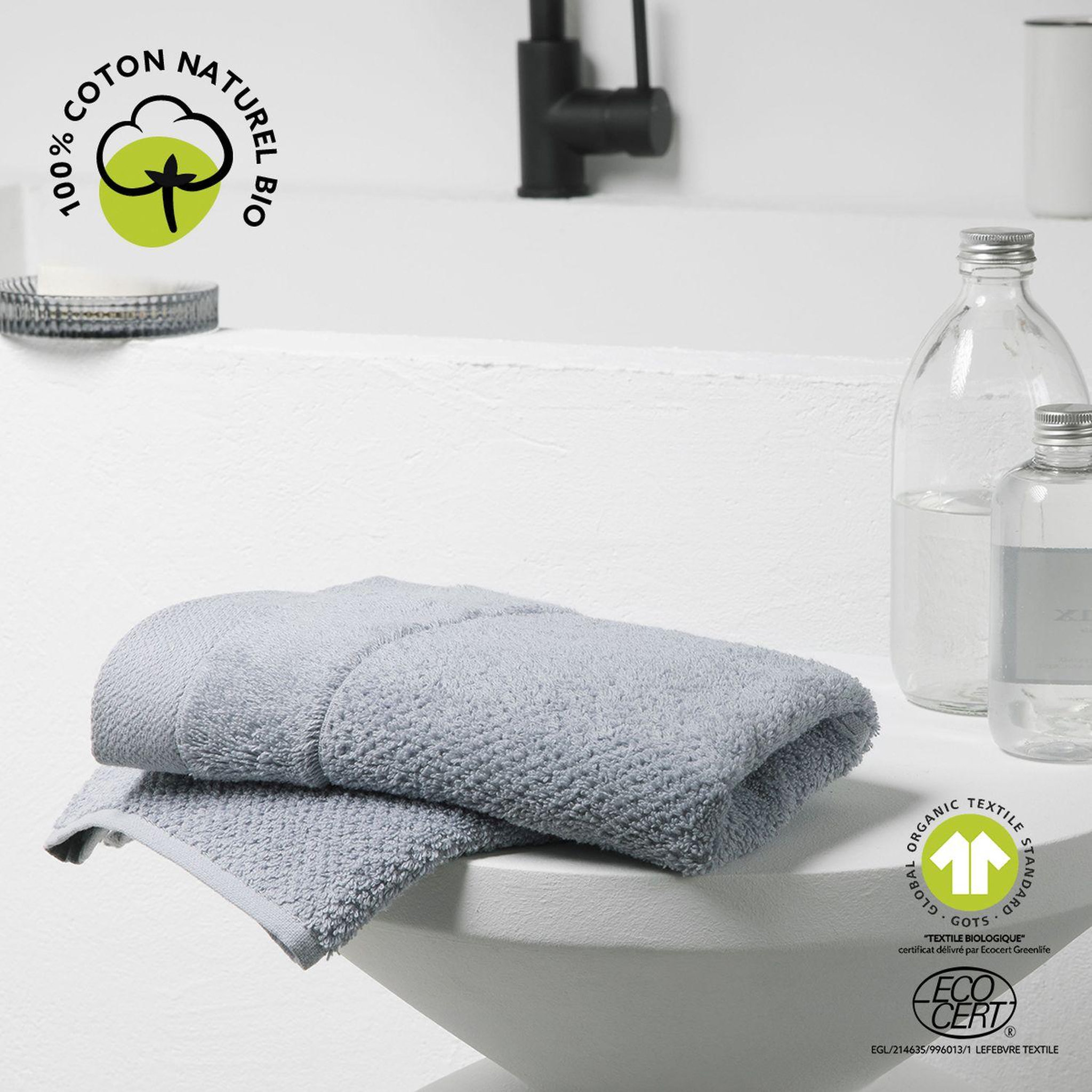 Voir la diapositive 2 : Today Serviette pour invité - 100% coton bio