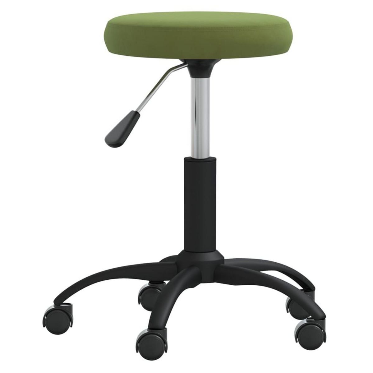 VIDAXL Chaise pivotante de bureau Vert clair Velours