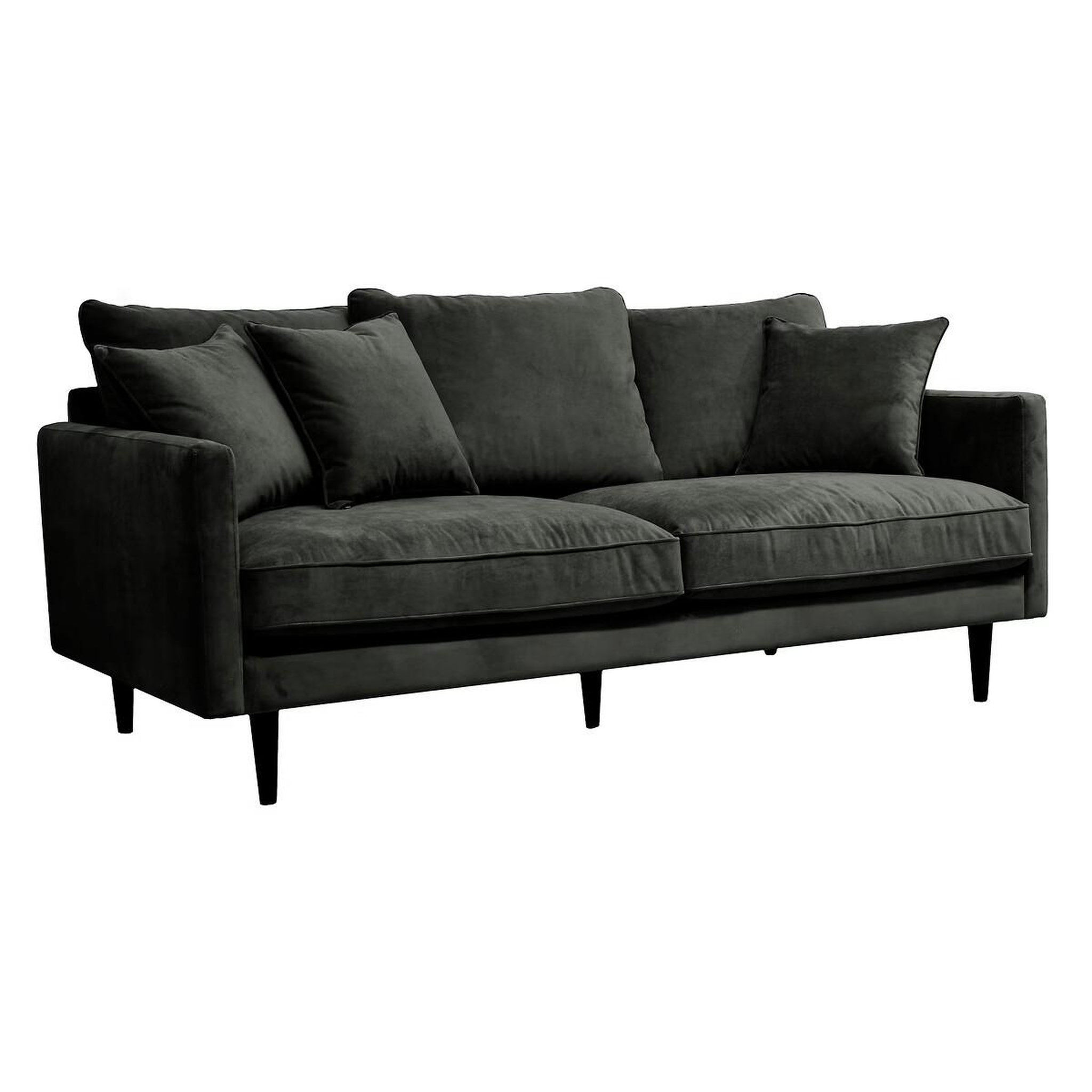 ATMOSPHERA Canapé 3 places en velours  candice  194cm gris