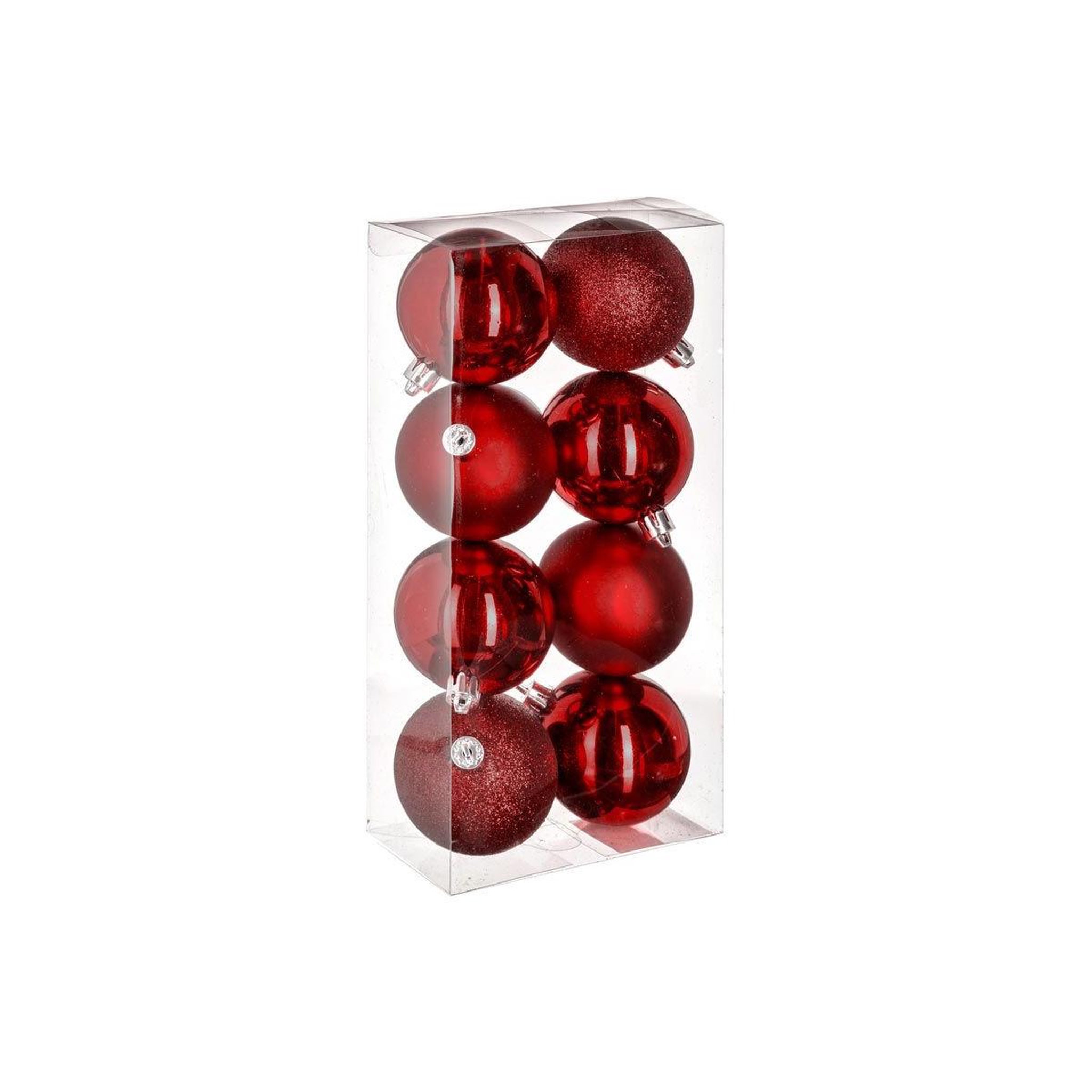 FEERIC LIGHT & CHRISTMAS Lot de 8 boules de noël  colorama  7cm rouge