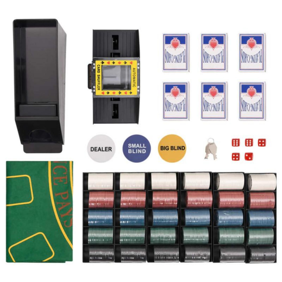 VIDAXL Jeu de jetons de poker 600 pcs 4 g