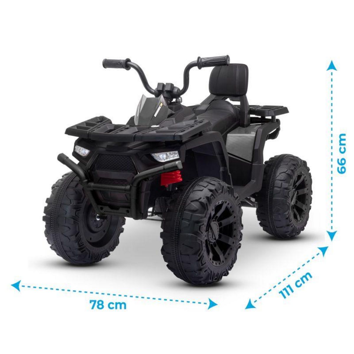 PLAY4FUN Quad électrique 2x 40W pour enfant - avec 4 suspensions, Marche AV/AR et Système audio