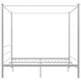 Voir la diapositive 3 : VIDAXL Cadre de lit a baldaquin sans matelas blanc metal 200x200 cm