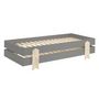 Voir la diapositive 2 : Paris Prix Lit Enfant en Bois  Modulo Arrow III  90x200cm Gris