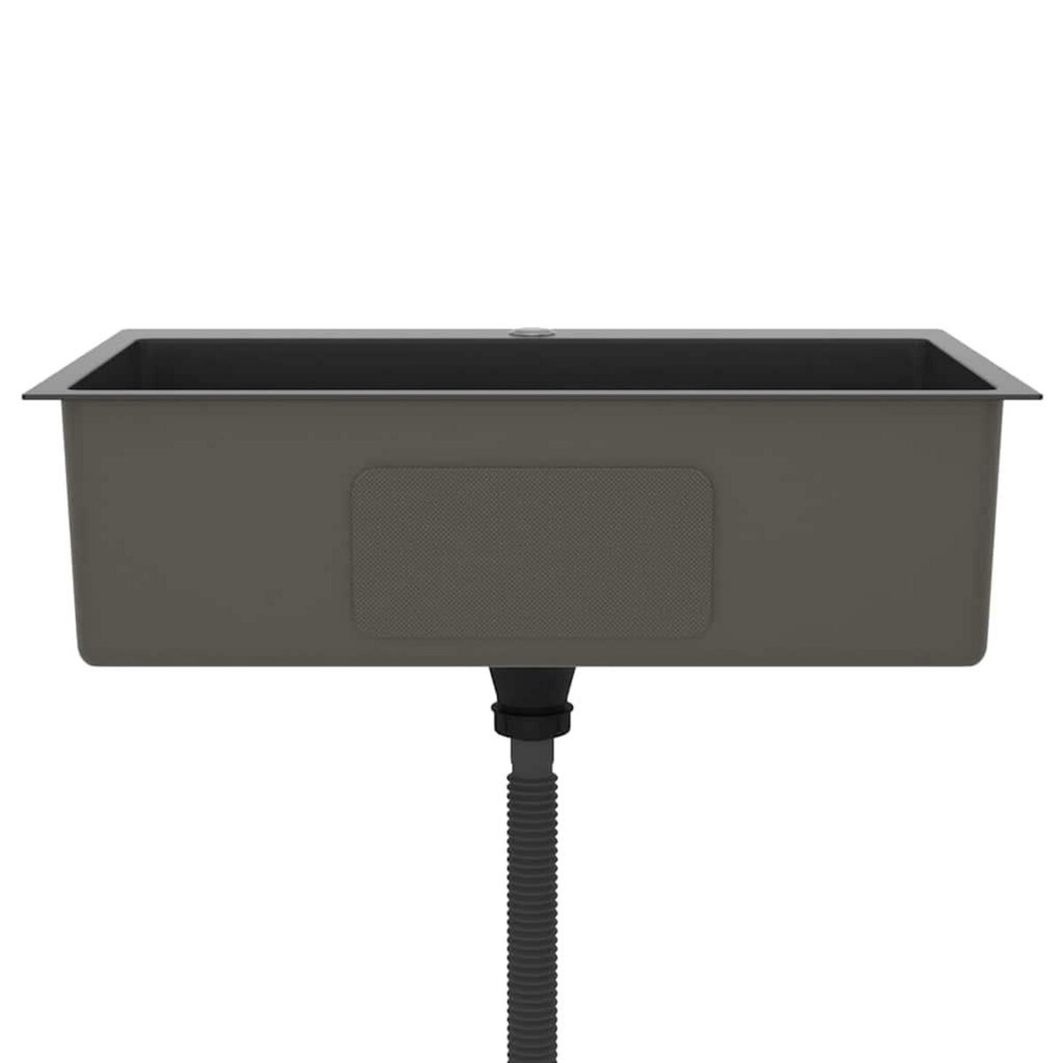 VIDAXL Evier de cuisine fait main Noir Acier inoxydable