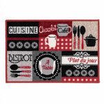 Paris Prix Tapis de Cuisine  Digital Menu  40x60cm Rouge