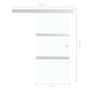 Voir la diapositive 6 : VIDAXL Porte coulissante butees souples Verre ESG aluminium 76x205 cm