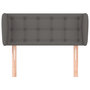 Voir la diapositive 3 : VIDAXL Tete de lit avec oreilles Gris 93x23x78/88 cm Similicuir