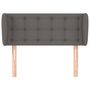 Voir la diapositive 3 : VIDAXL Tete de lit avec oreilles Gris 93x23x78/88 cm Similicuir