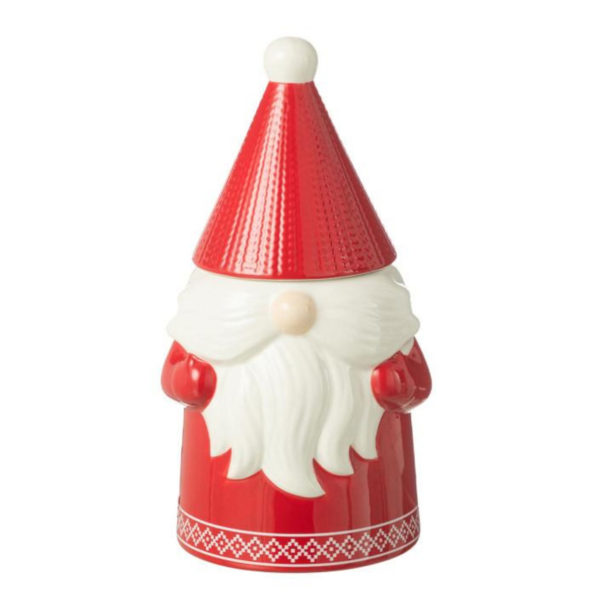 Paris Prix Boîte à Biscuits en Céramique  Père Noël  33cm Rouge