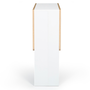 Voir la diapositive 6 : ID MARKET Table console pliable EDI 2-4 personnes bois blanc plateau façon hêtre 103 x 76 cm