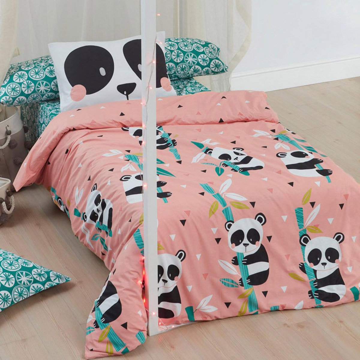 Home collection Parure de lit enfant avec taie(s) en coton polyester Panida