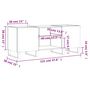 Voir la diapositive 6 : VIDAXL Armoire a disques blanc brillant 121x38x48 cm bois d'ingenierie