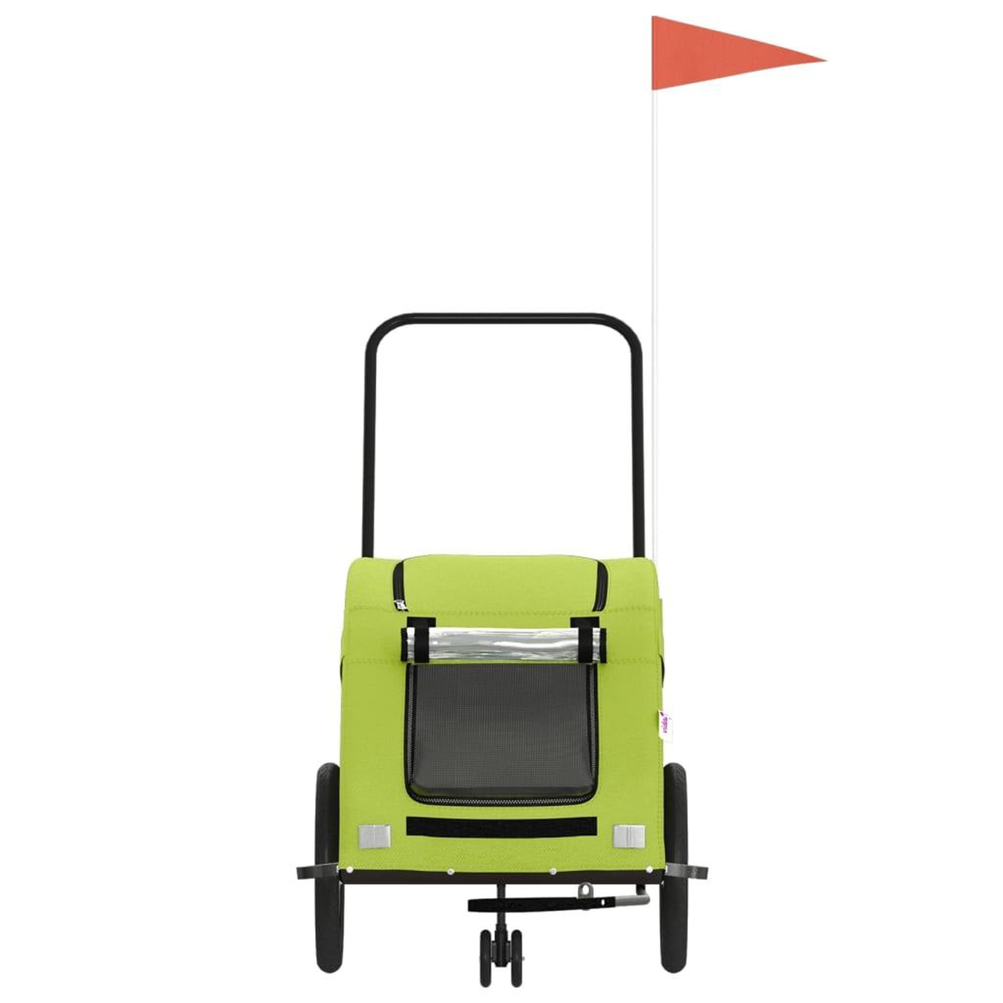 Voir la diapositive 4 : VIDAXL Remorque de velo pour animaux de compagnie vert