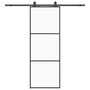 Voir la diapositive 2 : VIDAXL Porte coulissante kit de quincaillerie noir 76x205 cm verre ESG