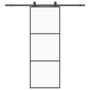 Voir la diapositive 2 : VIDAXL Porte coulissante kit de quincaillerie noir 76x205 cm verre ESG