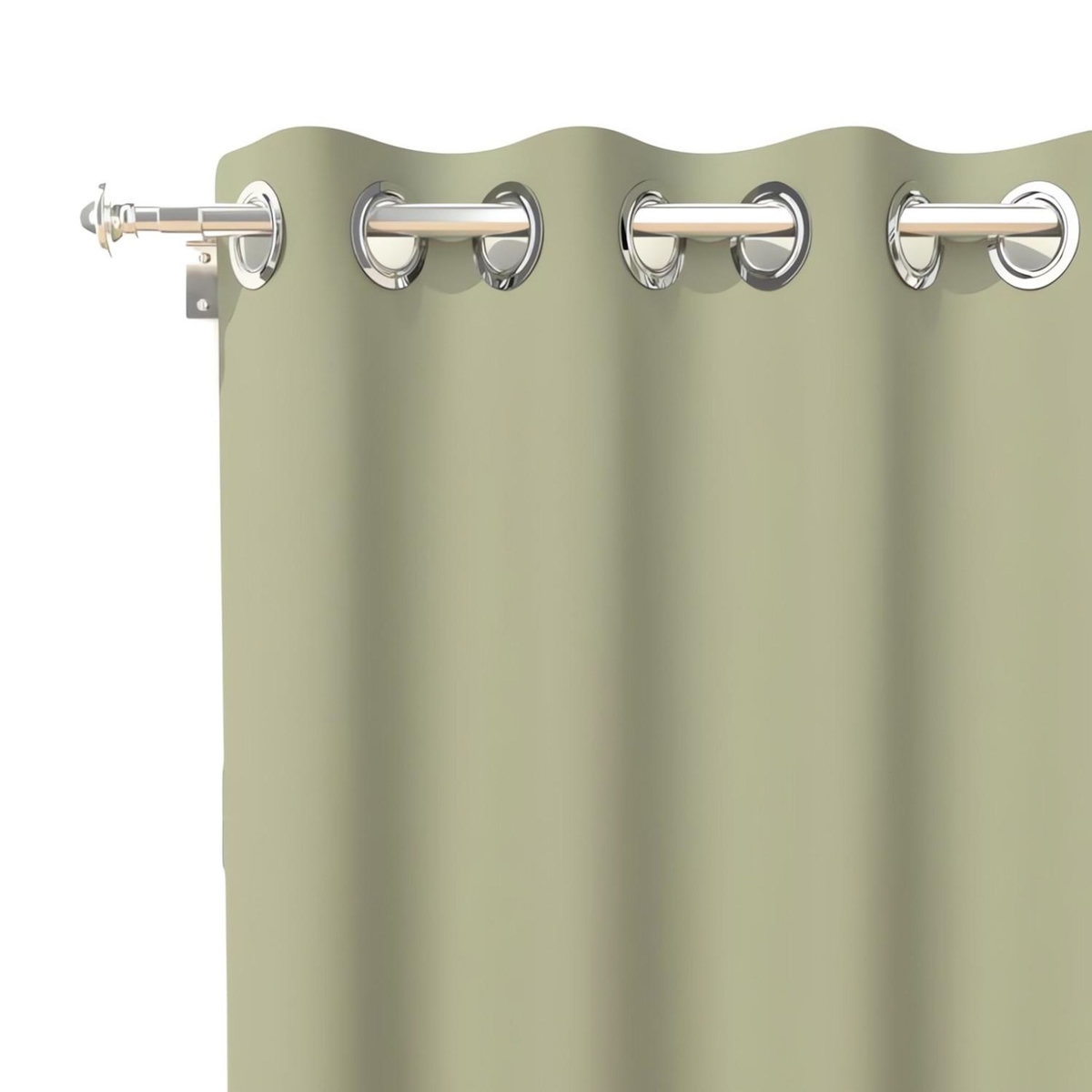 SOLEIL D'OCRE Rideau uni à oeillets infroissable ALIX, par Soleil d'ocre