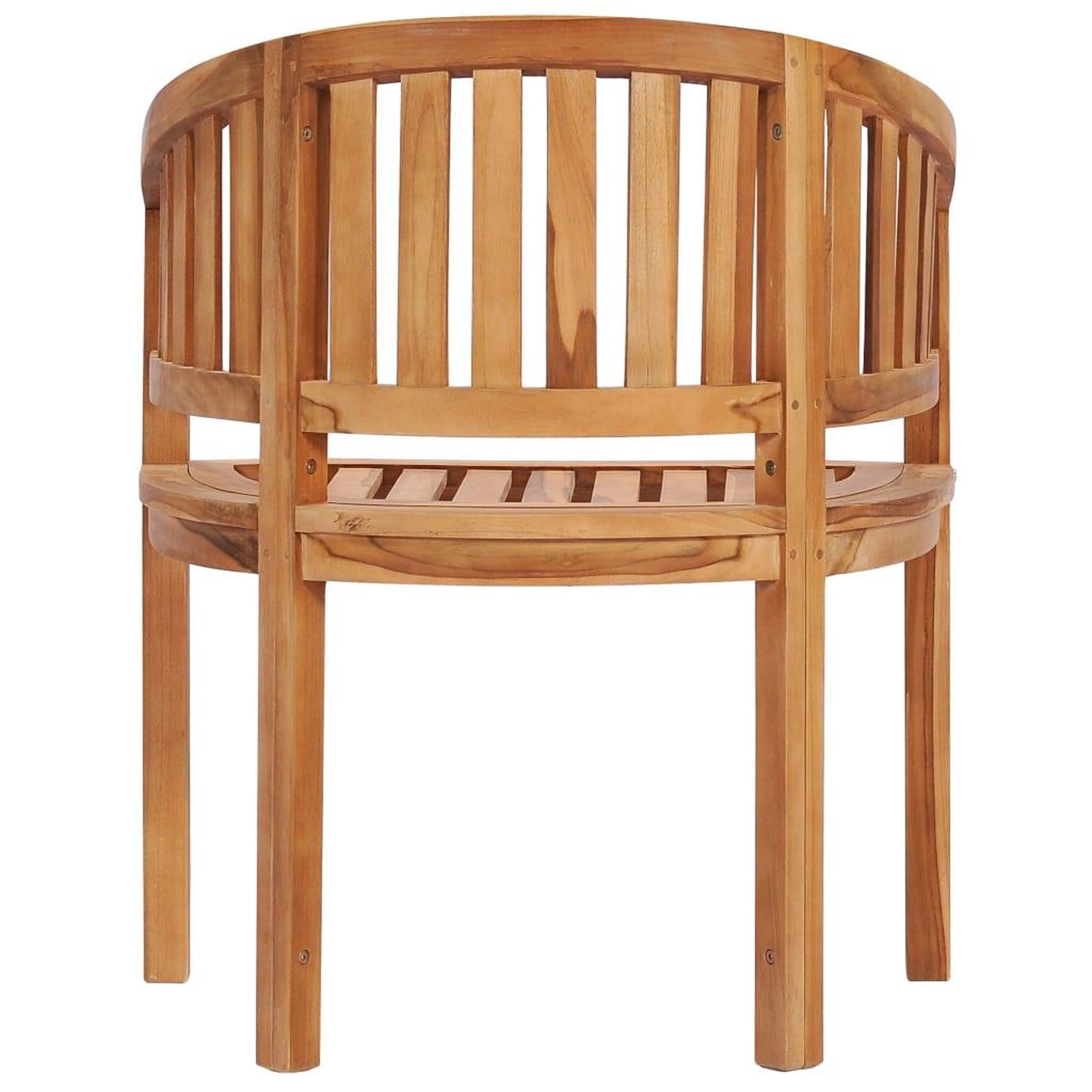Voir la diapositive 4 : VIDAXL Chaise en forme de banane Bois de teck solide