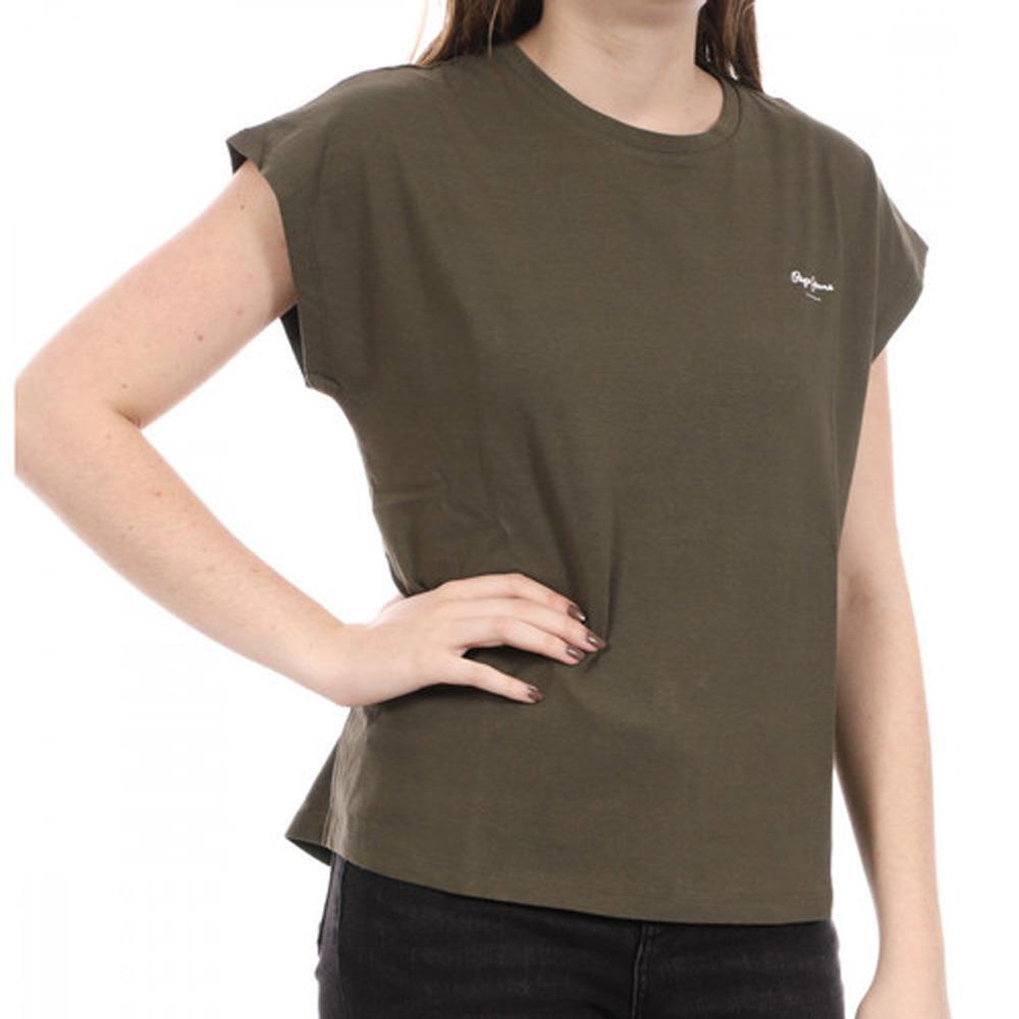 Pepe Jeans T-shirt Kaki Femme Pepe jeans Bloom0. Coloris disponibles : Vert