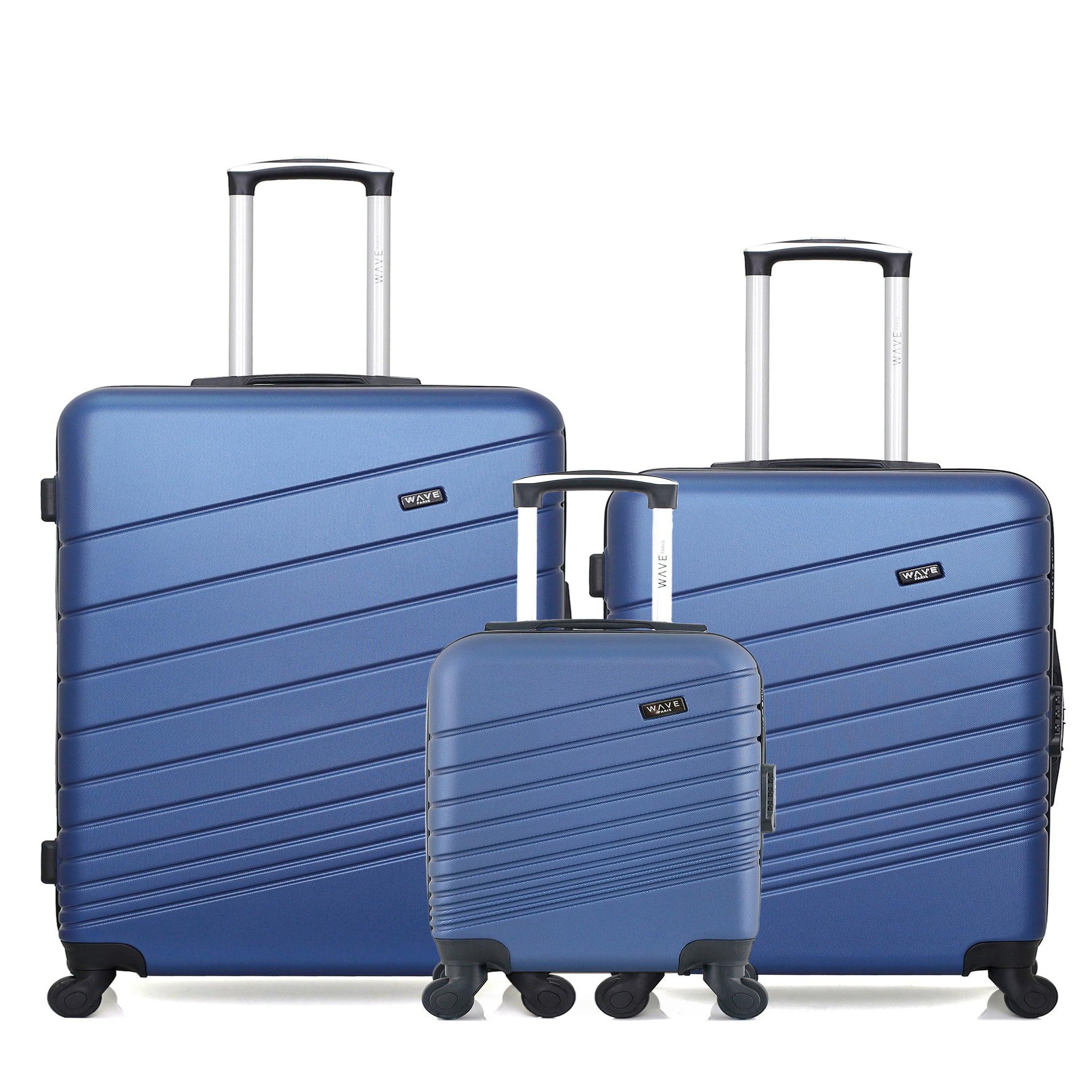 WAVE PARIS Lot de 3 - valises grand format, weekend et cabine xxs tigre