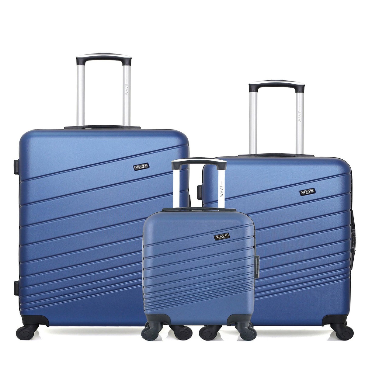 WAVE PARIS Lot de 3 - Valises grand format, weekend et cabine XXS TIGRE