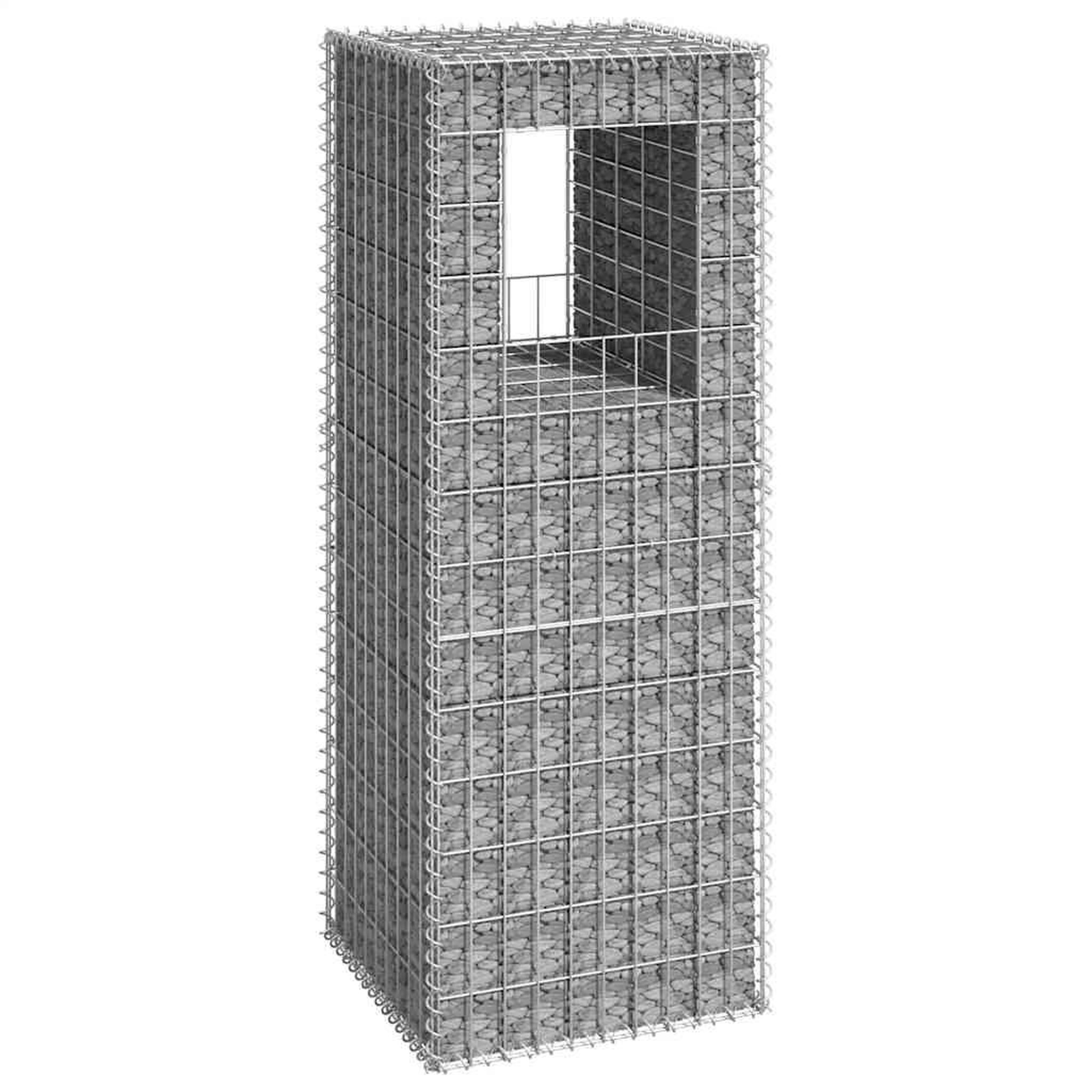 VIDAXL Poteau a panier de gabion 50x50x140 cm Fer