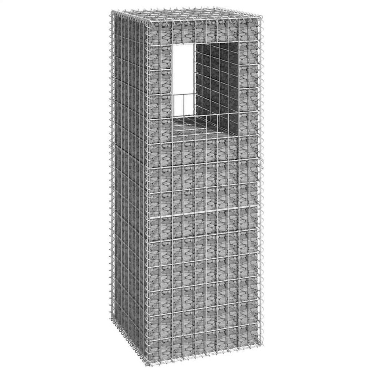 VIDAXL Poteau a panier de gabion 50x50x140 cm Fer