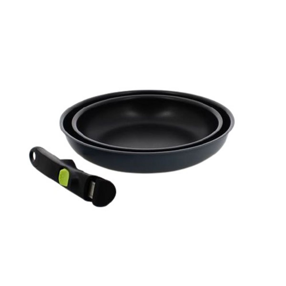 OGO LIVING Lot de 2 poeles 24/28 cm anthracite