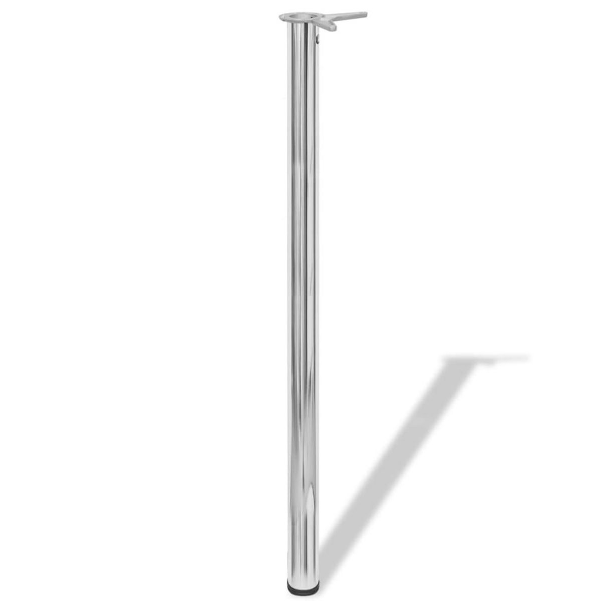VIDAXL 4 pieds de table reglables en hauteur 1100 mm Chrome