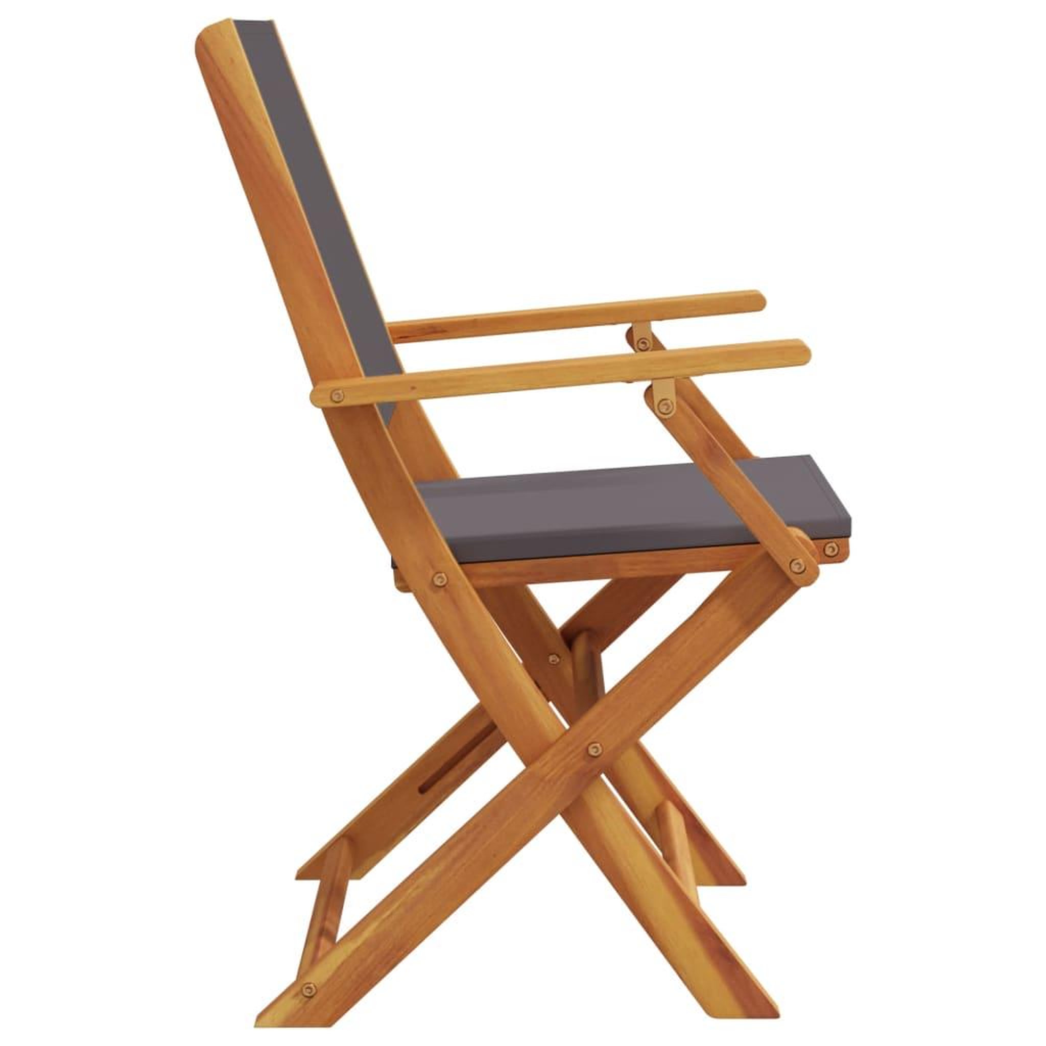 Voir la diapositive 5 : VIDAXL Chaises de jardin pliantes lot de 6 tissu et bois massif