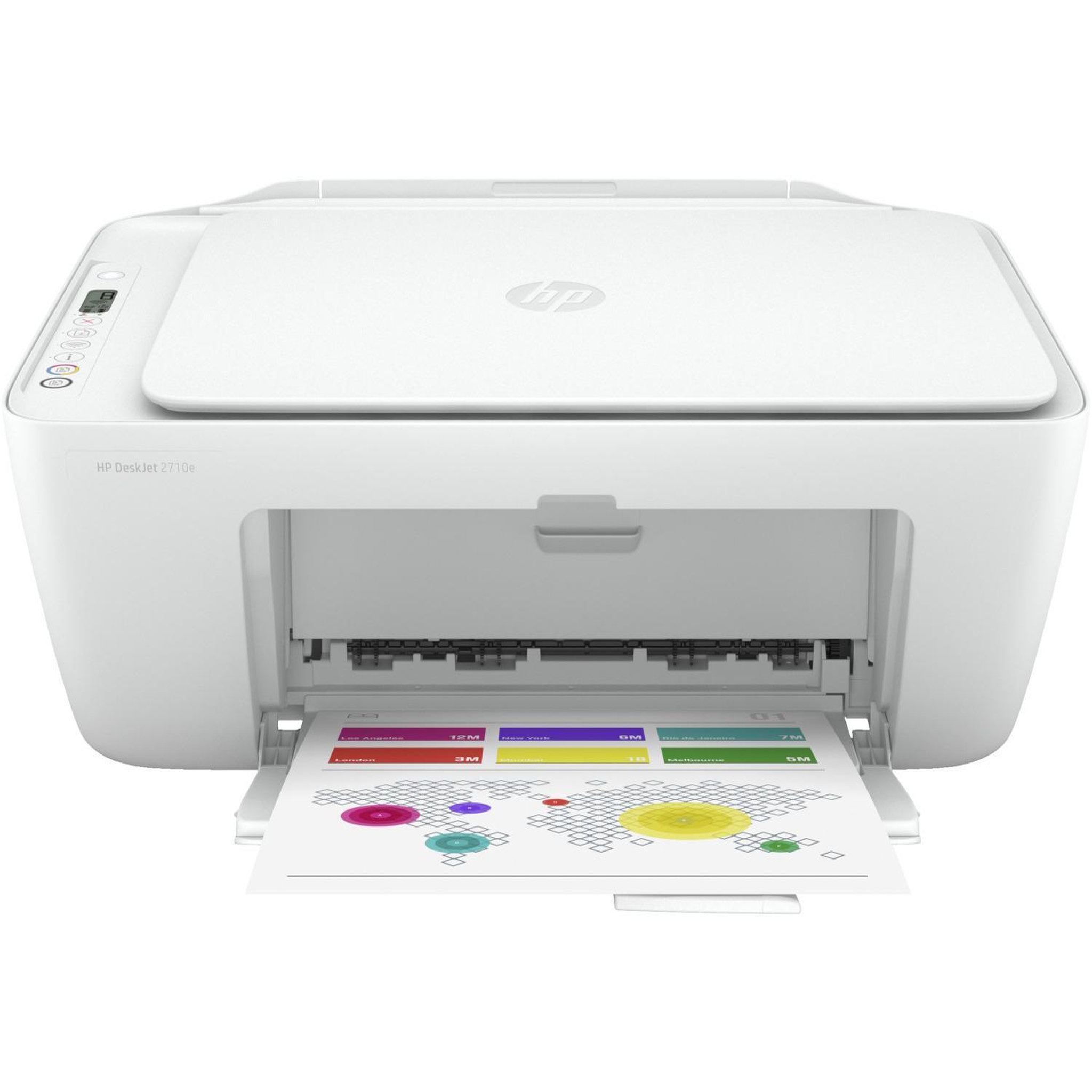 Voir la diapositive 2 : HP Imprimante multifonction hp deskjet 2710e pour la maison, l'impression, la copie, la numérisation, sans fil, blanche