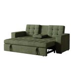 CONCEPT USINE Canapé 3 places convertible vert velours côtelé NOHO